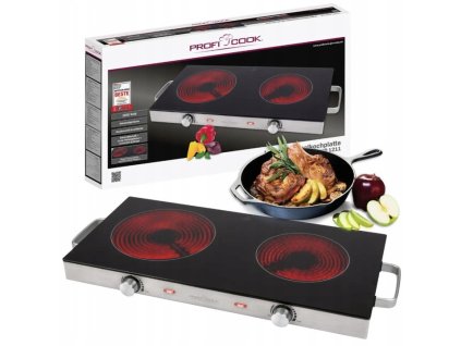 Infračervená dvojitá varná deska z nerezové oceli ProfiCook - DKP 1211