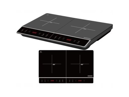 Indukční dvou plotýnkový přenosný vařič HEINRICH'S HEI 8862