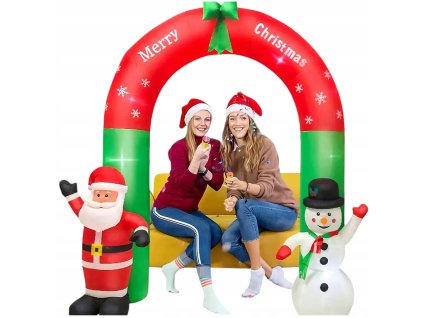 250x200cm MIKOLAJ BALWAN DMUCHANY BRAMKA SWIATECZKA NADMMUCHIWANA LED