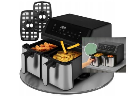 Dvojitá horkovzdušná fritéza 2000W ProfiCook FR 1296 H