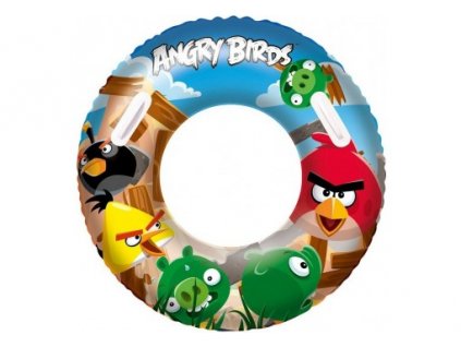 Nafukovací kruh Angry Birds s držadly průměr 91cm Bestway 96103