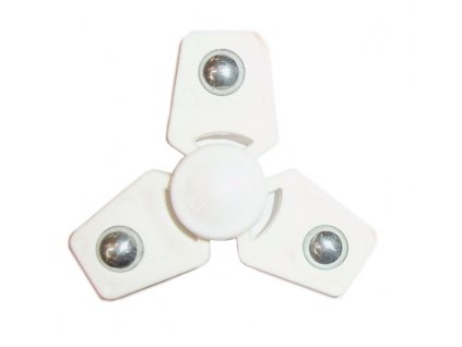 Fidget spinner - antistresová hračka hranatý bílý
