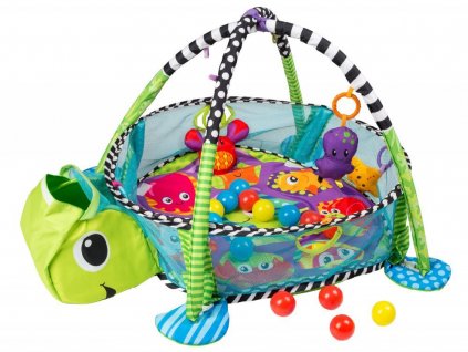 Eco Toys Vzdělávací hrací deka s 30 míčky Želvička