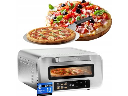 PIEC DO PIZZY 400C MINI PIEKARNIK 2100W CYFROWY WYSWIETLACZ PIZZA