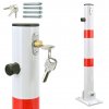 Sklopný parkovací sloupek bílý na zámek 60 cm SN1821