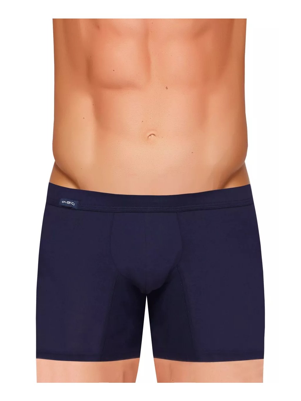 Pánské jednobarevné boxerky s delší nohavičkou Amante push-up Fabio (Barva/Velikost <img KodProduktu="2101121066H">modrá tmavá / S/M)