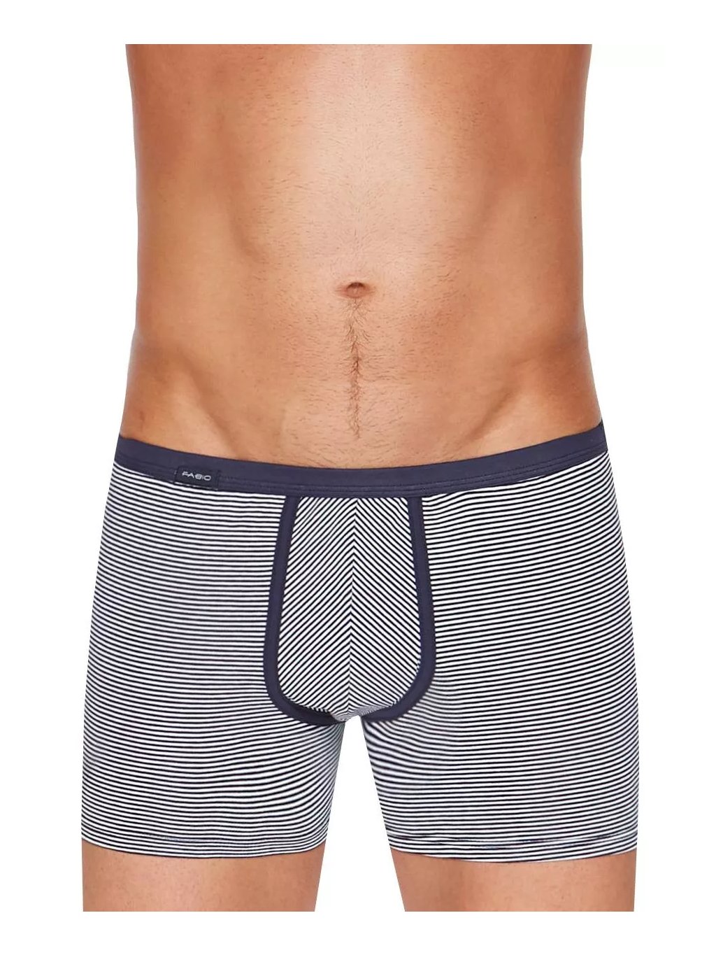 Pánské boxerky s delší nohavičkou a podélným proužkem vzor 206P Fabio (Barva/Velikost <img KodProduktu="2110113206pH">bílá-granát / S/M)