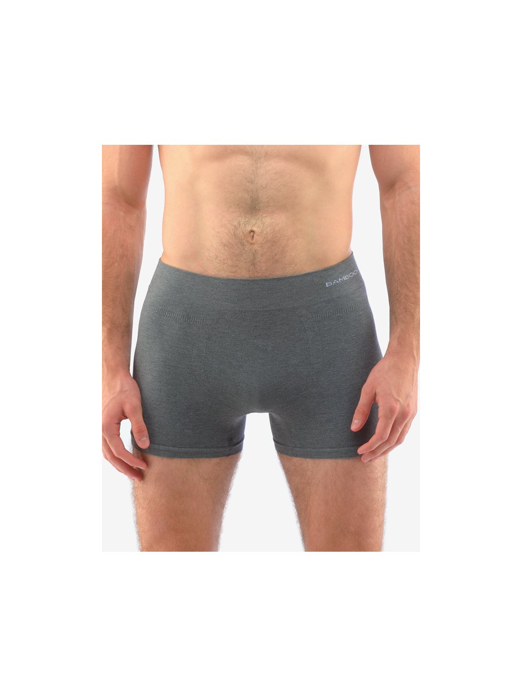 Bambusové pánské boxerky delší nohavička 54005P (Barva/Velikost <img KodProduktu="54005P">šedá, bílá / XL/XXL)