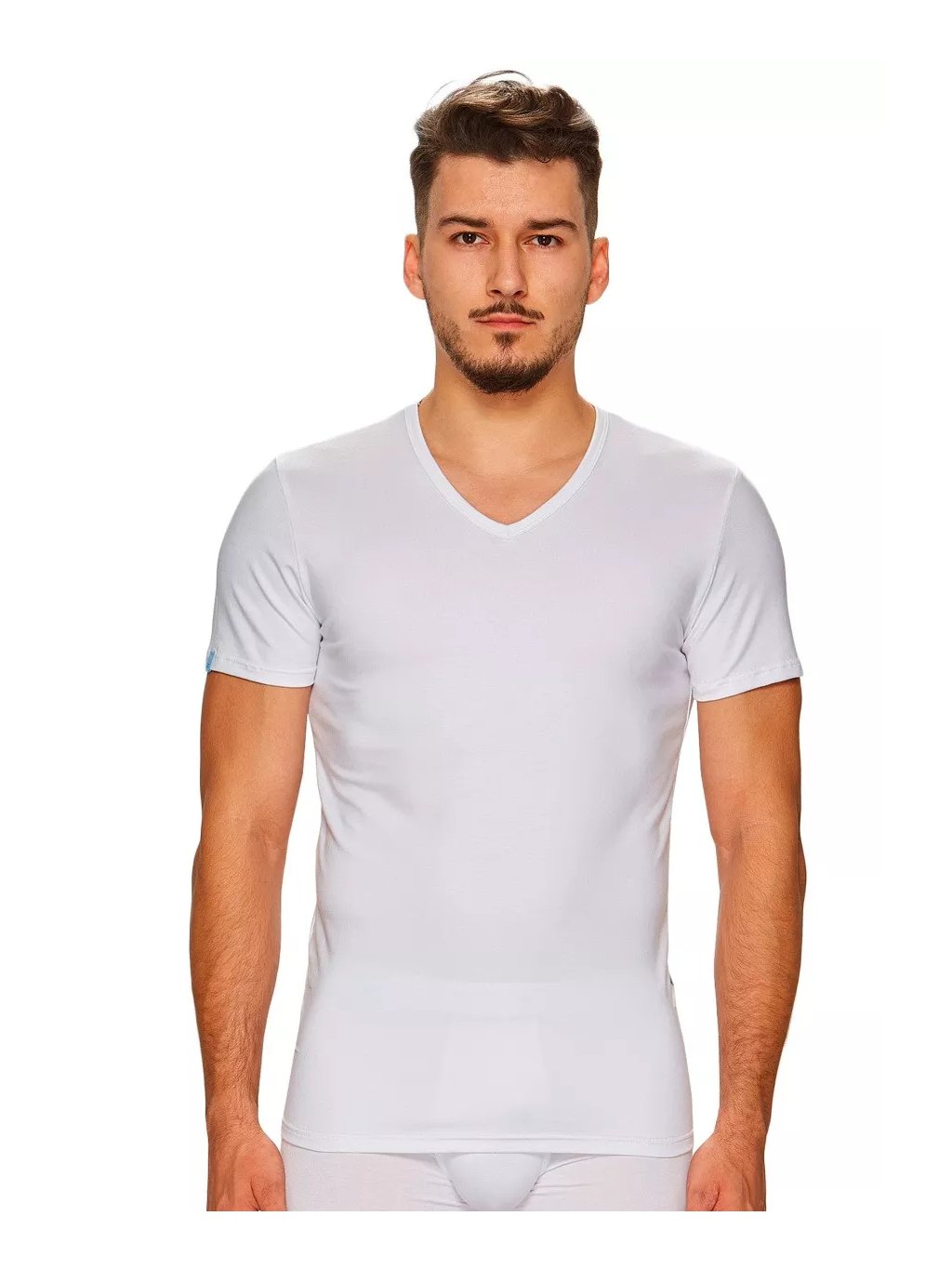 Pánské modalové tričko s krátkým rukávem 01/9-081/2 Fabio (Barva/Velikost <img KodProduktu="2101981002H">bílá / XL/XXL)