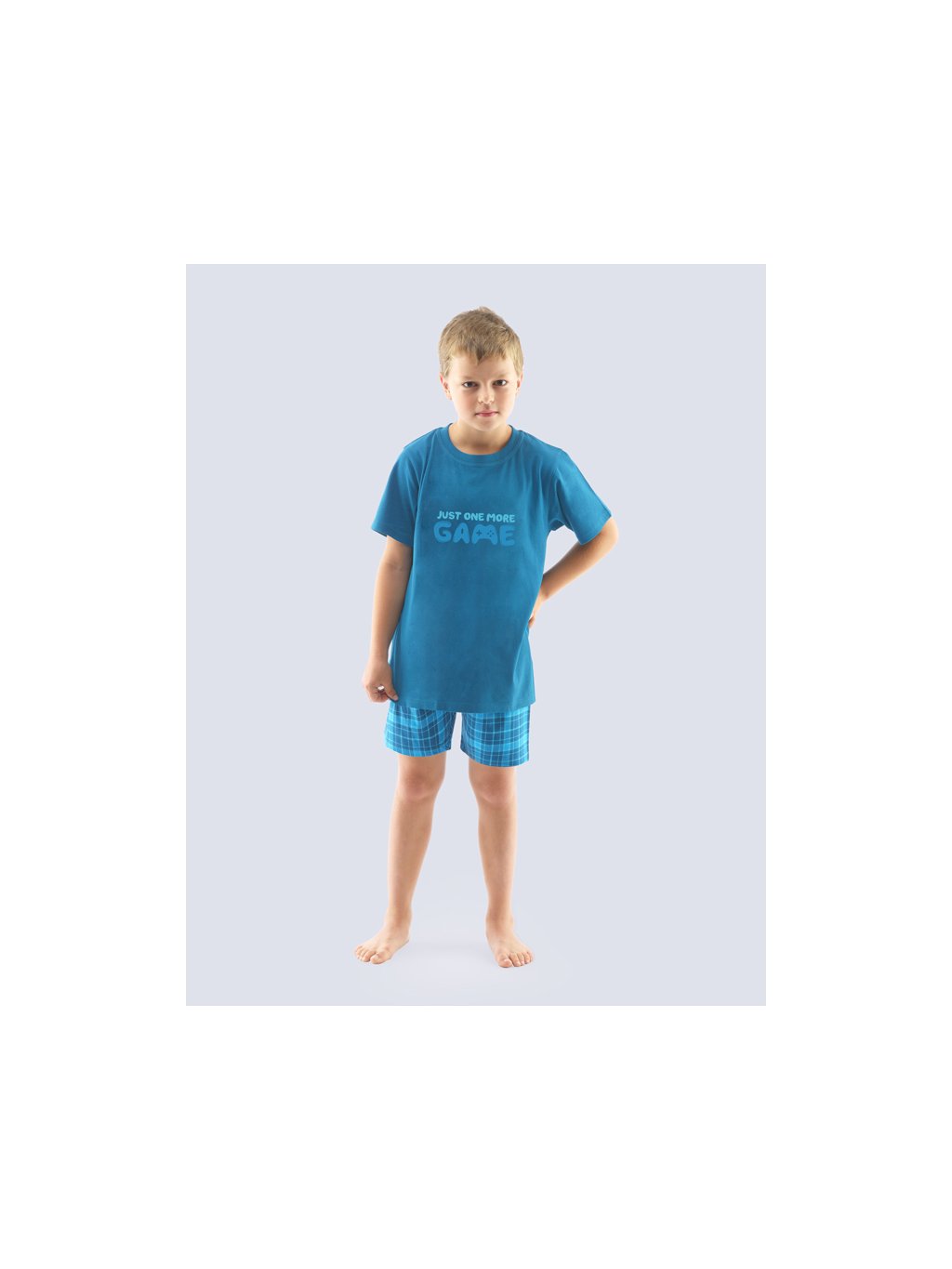 Pyžamo krátké chlapecké 69002P (Barva/Velikost <img KodProduktu="69002P">šalvěj, lahvová / 140/146)