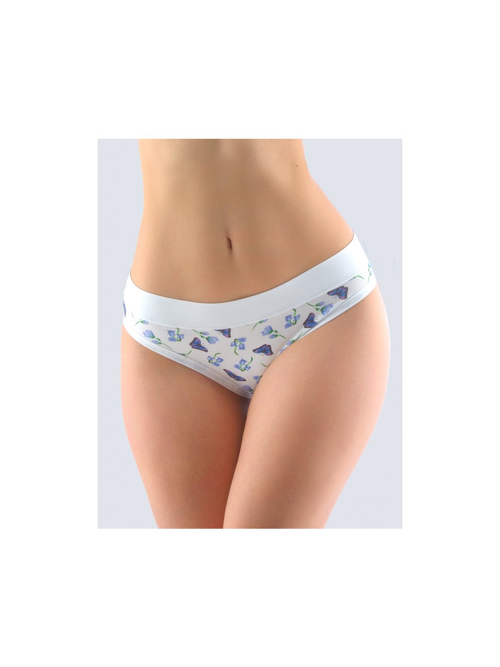 Kalhotky bokové Disco Bamboo I 16164P (Barva/Velikost <img KodProduktu="16164P">bílá, ocelová / L/XL)