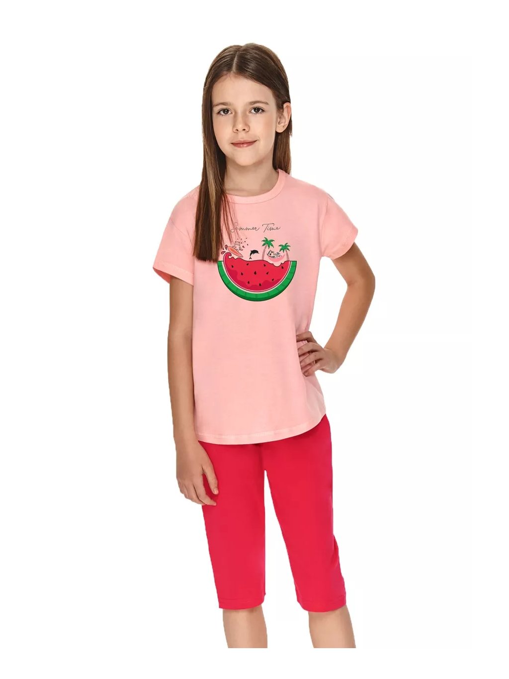 Dívčí pyžamo Valentina s obrázkem Taro (Barva/Velikost <img KodProduktu="04270922H">růžová (pink) / 140)
