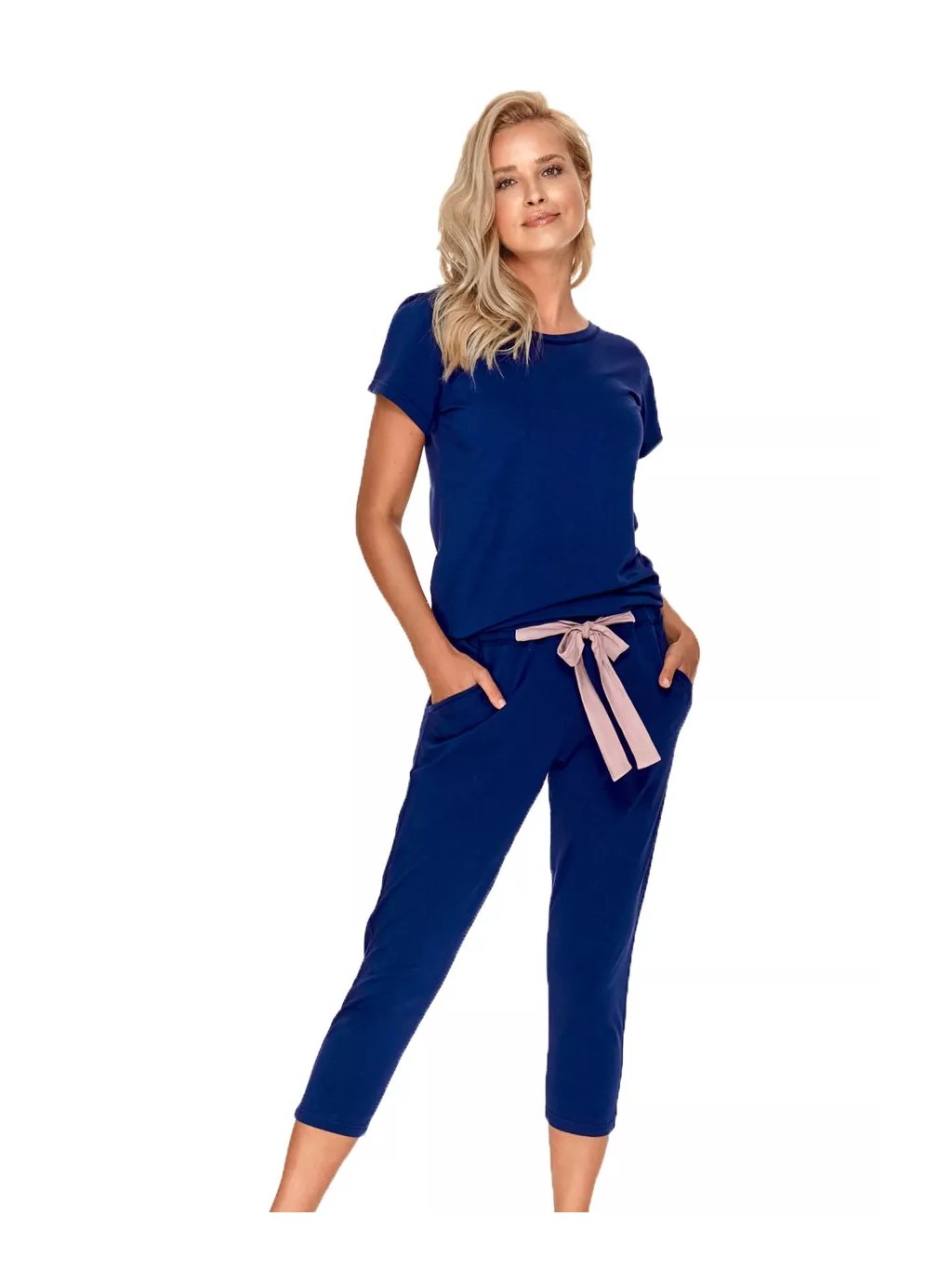 Dámské jednobarevné pyžamo Dasza Taro (Barva/Velikost <img KodProduktu="04268921H">granát (modrá) / XL)