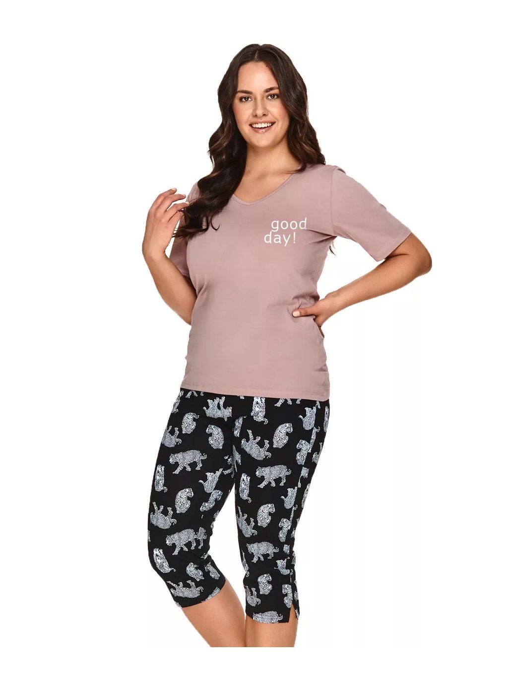 Dámské pyžamo nadměrné velikosti Yelena Taro (Barva/Velikost <img KodProduktu="04269622H">růžová (pink) / 3XL)