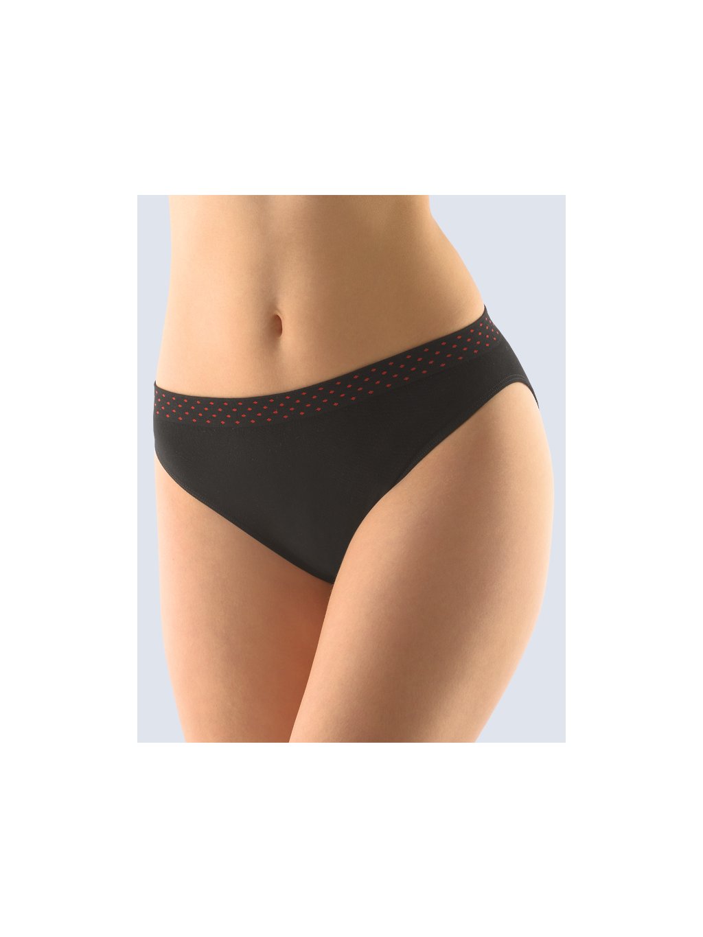 Výhodné balení 5 kusů - Klasické kalhotky bambus 00033P (Barva/Velikost <img KodProduktu="00033P">černá, červená / S/M)