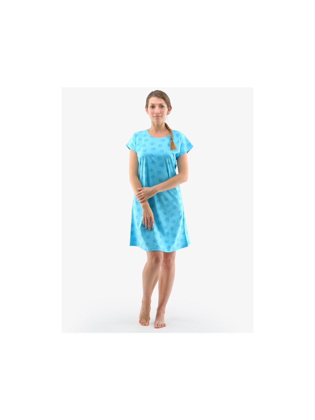 Košilka noční dámská krátký rukáv 19132P (Barva/Velikost <img KodProduktu="19132P">růžovofialová, pink / M)