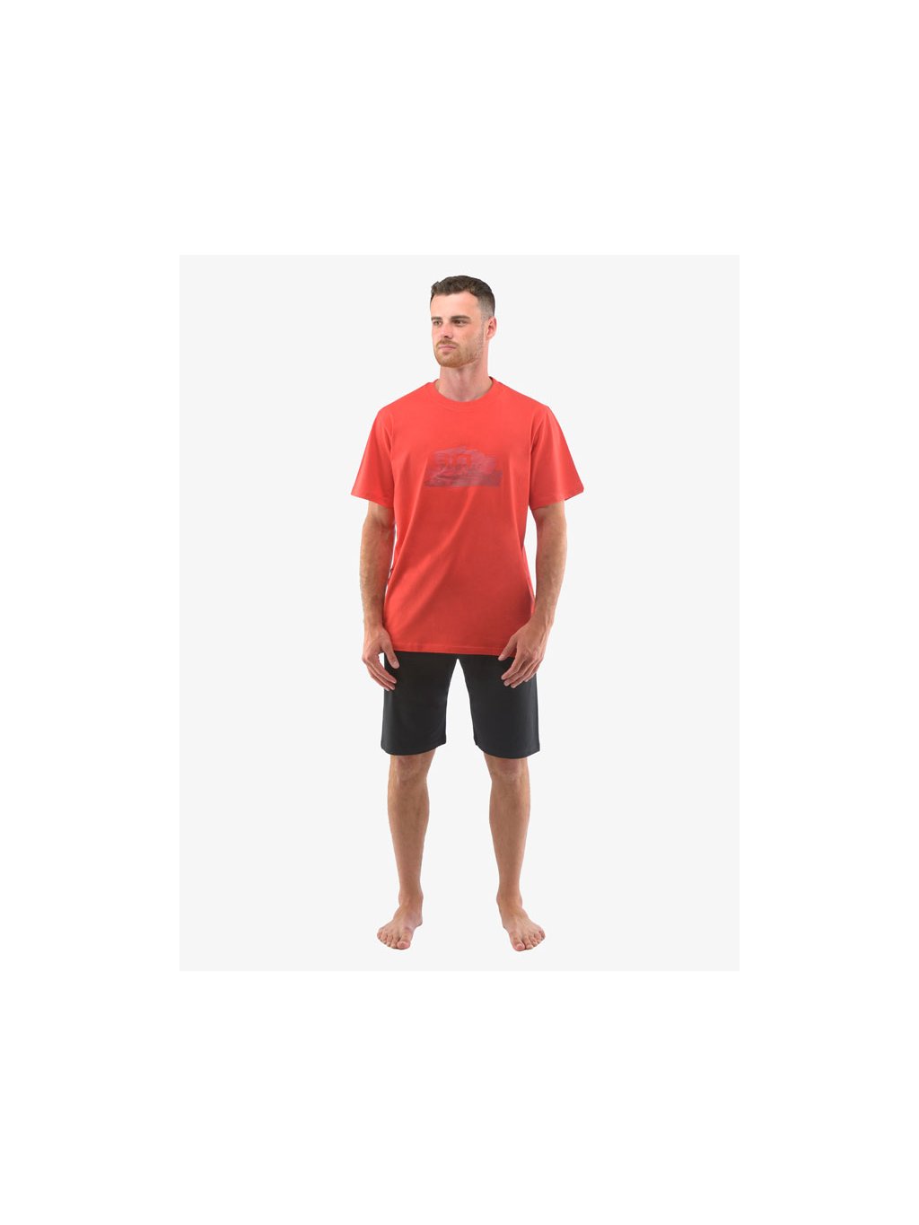 Pyžamo krátké pánské 79128P (Barva/Velikost <img KodProduktu="79128P">měsíc, petrolejová / XXL)