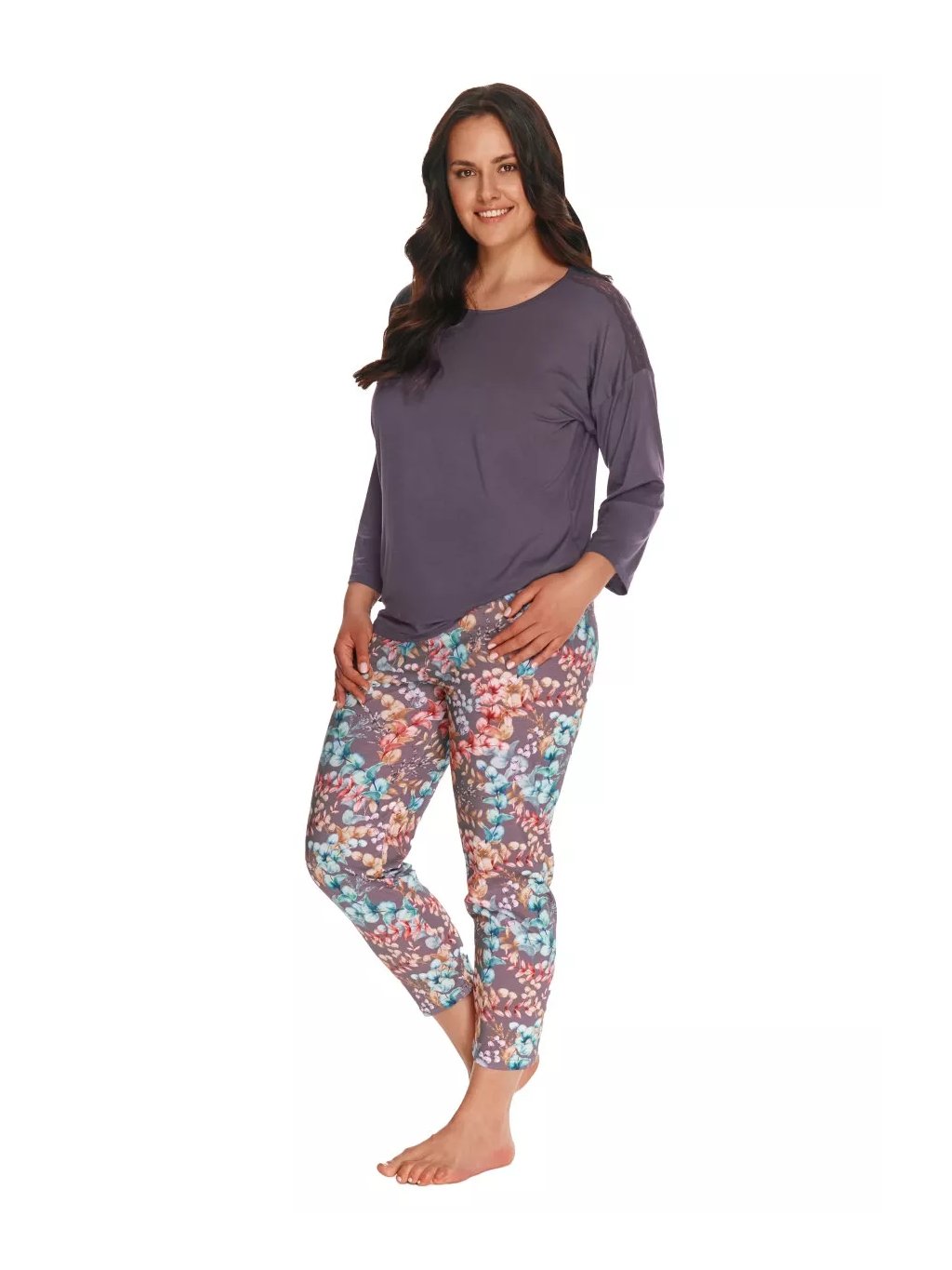 Dámské pyžamo nadměrné velikosti Vita 2798/21 Taro (Barva/Velikost <img KodProduktu="04279821H">fuksia (fialová) / 3XL)