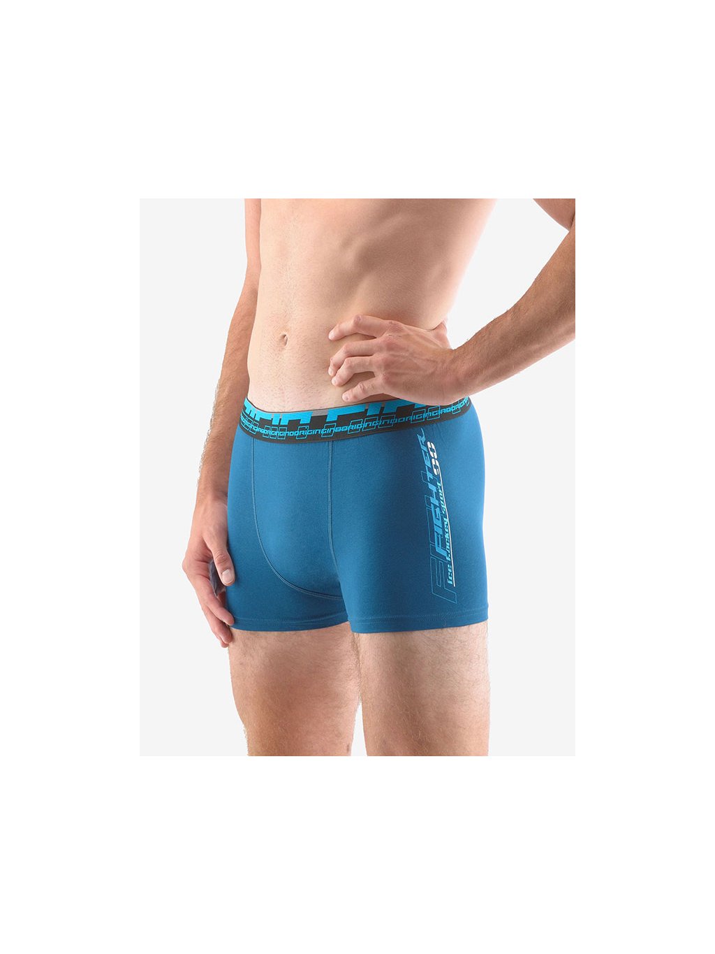 Boxerky s kratší nohavičkou 73120P (Barva/Velikost <img KodProduktu="73120P">petrolejová, dunaj / XL/XXL)