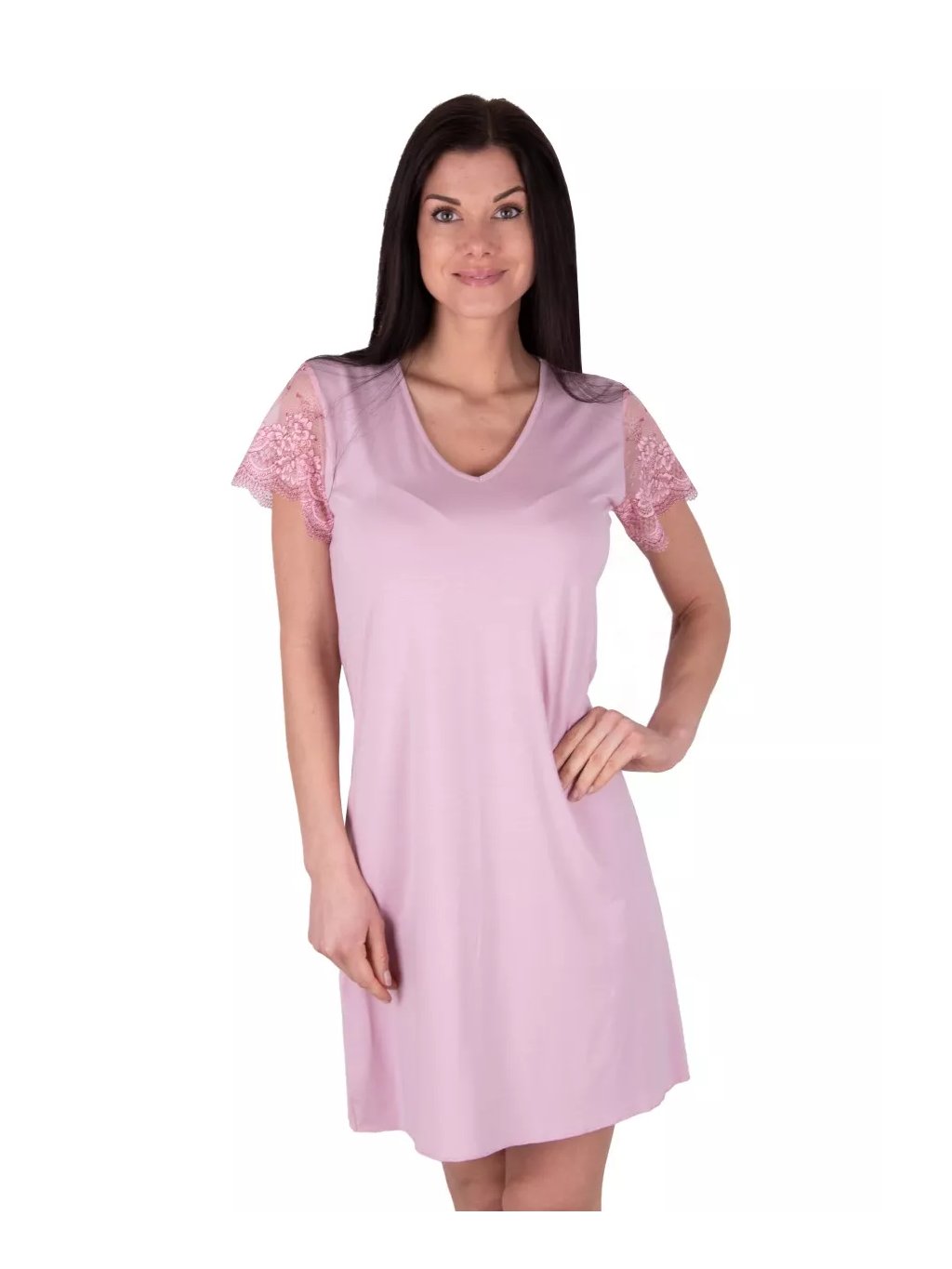 Dámská noční košile Bria růžová Babella (Barva/Velikost <img KodProduktu="3523604530H">růžová světlá / S)