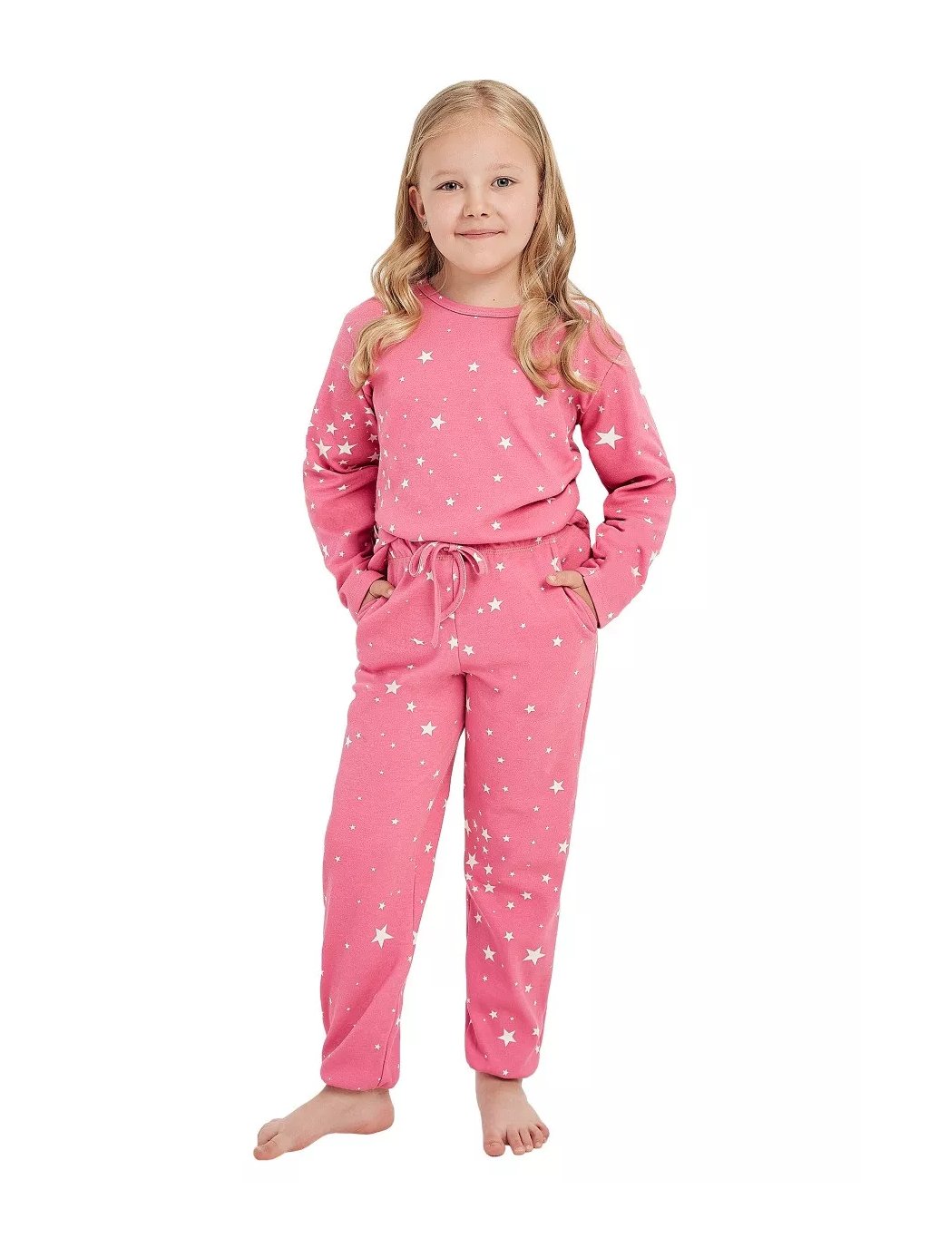Dívčí vzorované pyžamo Eryka 3030/3031 Taro (Barva/Velikost <img KodProduktu="043030H">růžová (pink) / 92)