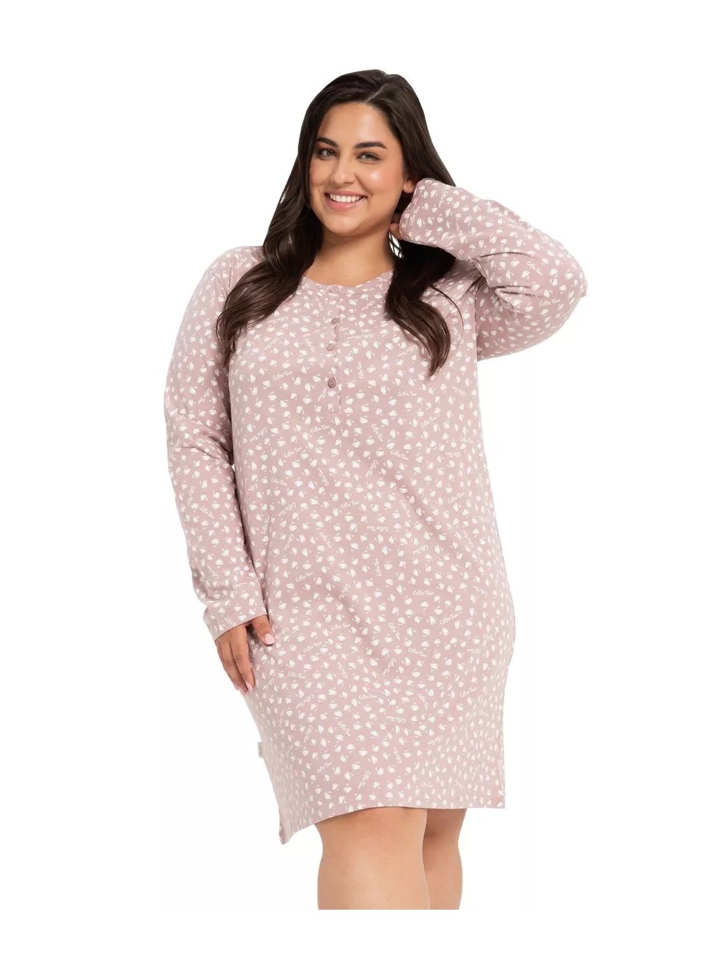 Dámská vzorovaná noční košile Gabrielle 3007 Taro (Barva/Velikost <img KodProduktu="043007H">cappucino / 3XL)