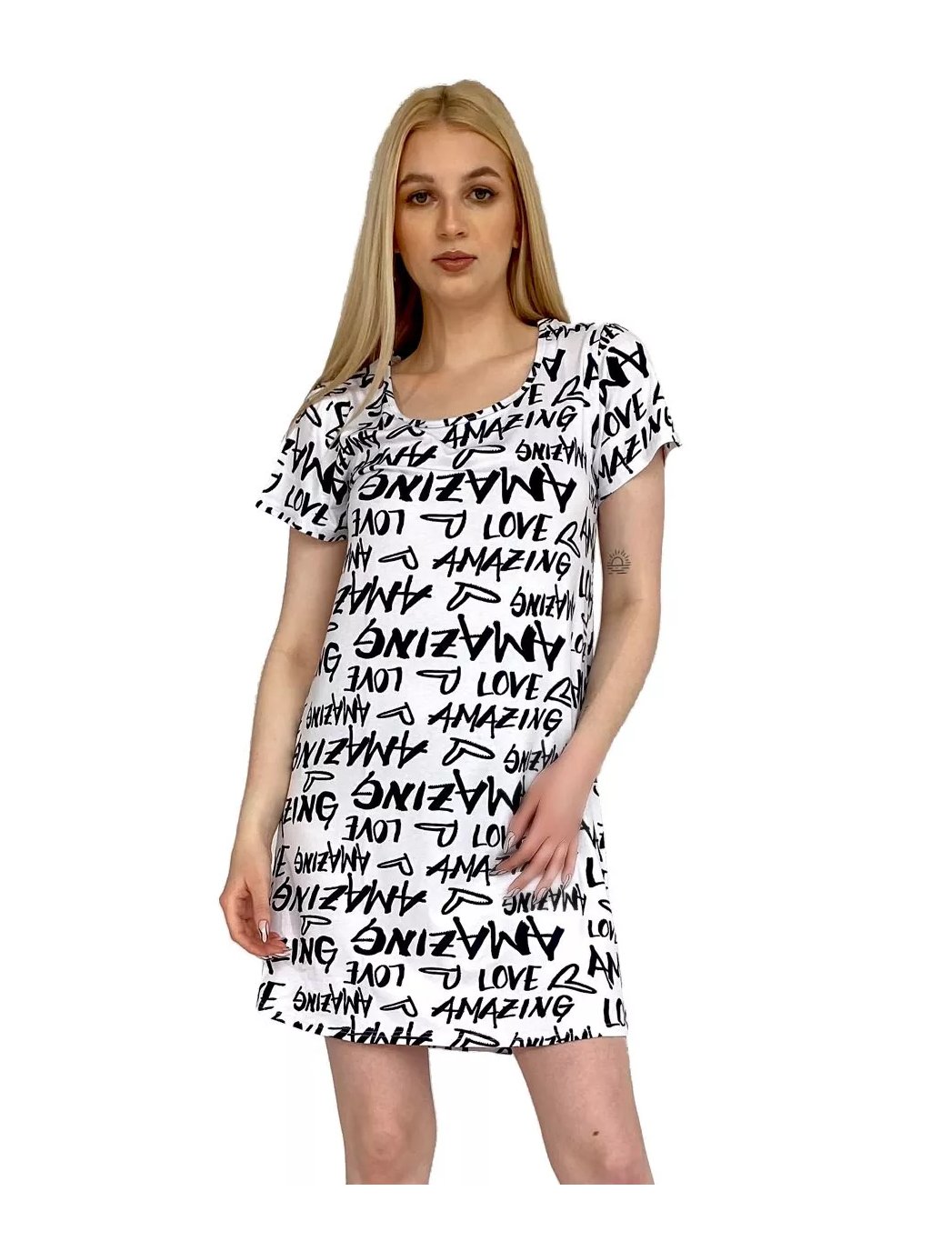 Dámská vzorovaná noční košile Amazing De Lafense (Barva/Velikost <img KodProduktu="39645H">granát (modrá) / XXL)