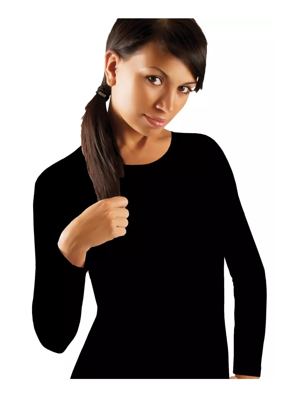 Dámské tričko s dlouhým rukávem Veronica Emili (Barva/Velikost <img KodProduktu="05148007H">černá / XXL/3XL)