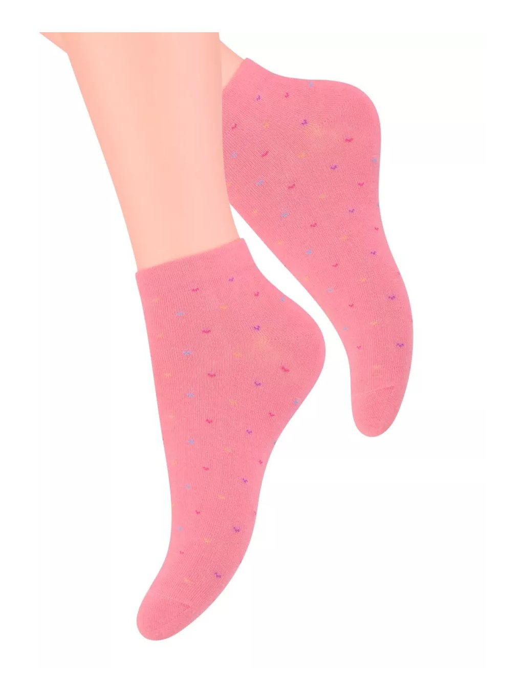 Dámské kotníkové ponožky se vzorem 114/12 STEVEN (Barva/Velikost <img KodProduktu="18114003H">růžová (pink) / 35/37)