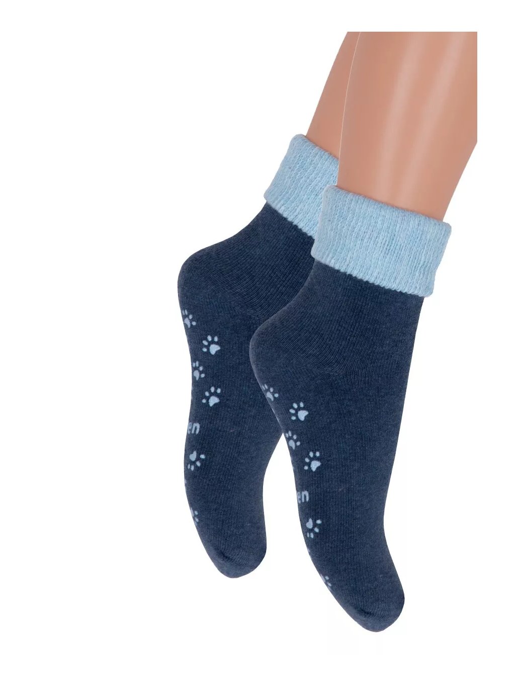 Chlapecké froté ponožky 155/019 Steven (Barva/Velikost <img KodProduktu="18155019H">jeans tmavá / 20/22)
