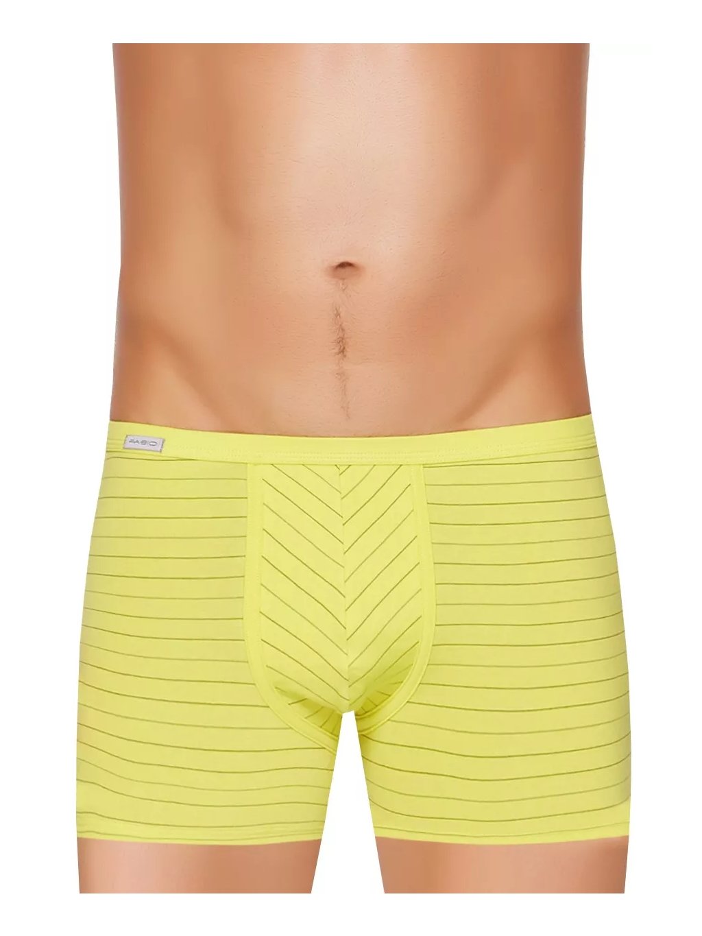 Pánské boxerky s delší nohavičkou a podélným proužkem vzor 315 Fabio (Barva/Velikost <img KodProduktu="2110113315H">žlutá / XL/XXL)