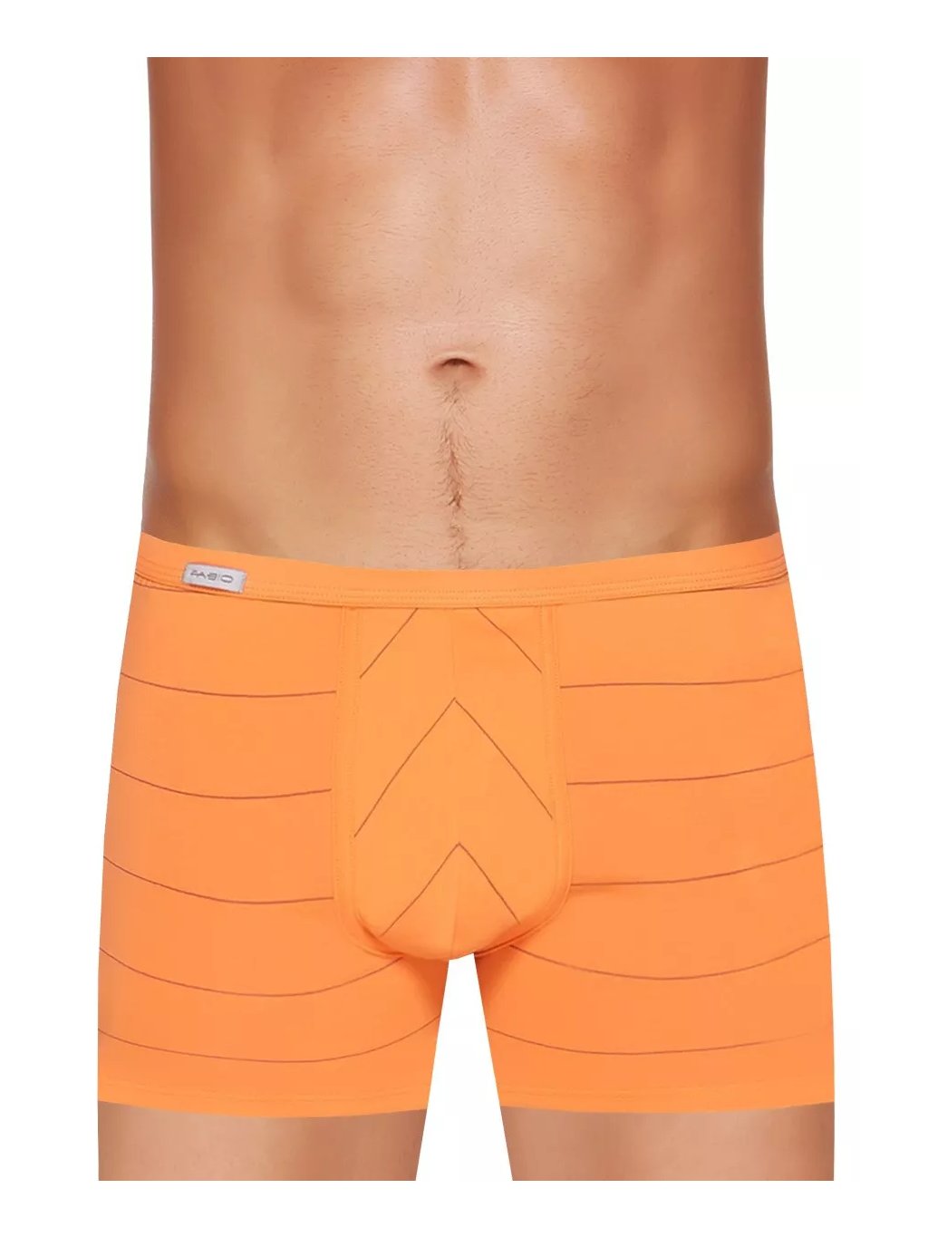 Pánské boxerky s delší nohavičkou a podélným proužkem vzor 410 Fabio (Barva/Velikost <img KodProduktu="2110113410H">oranžová / S/M)