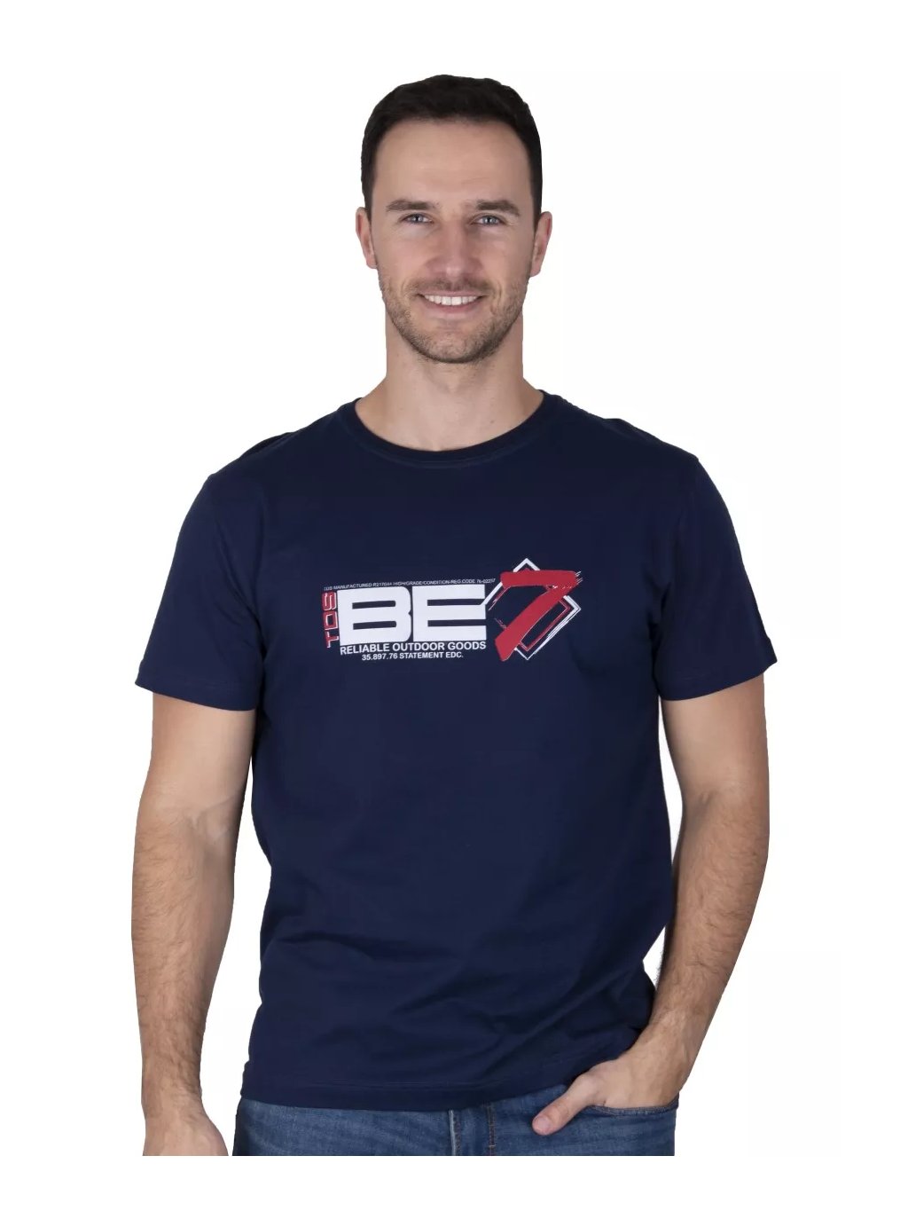 Pánské tričko 857 TDS – Stylový krátký rukáv z bavlny (Barva/Velikost <img KodProduktu="22857H">modrá / 3XL/4XL)