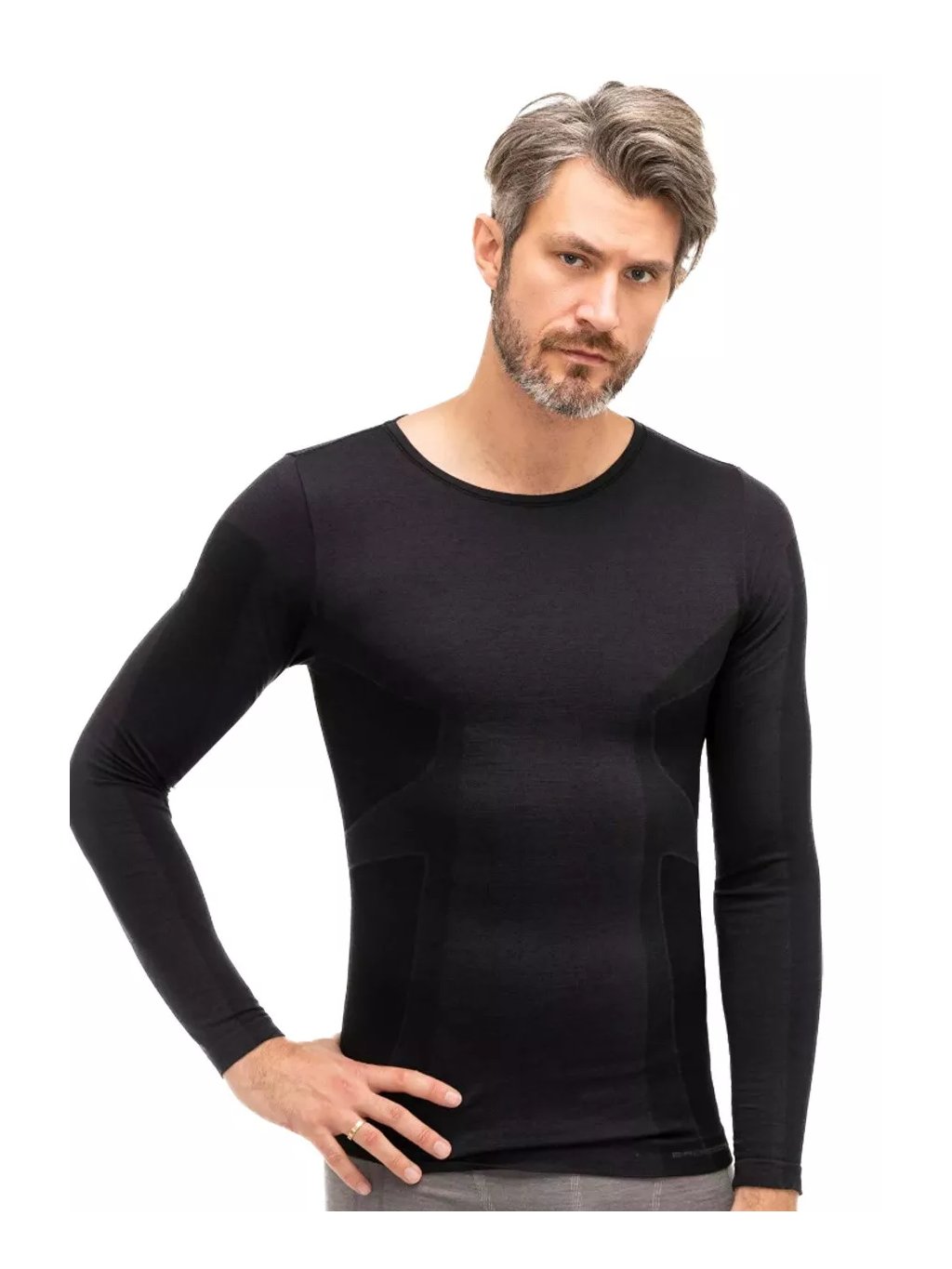 Pánské tričko LS11600M BRUBECK (Barva/Velikost <img KodProduktu="2311600lsH">šedá melír / XL/XXL)