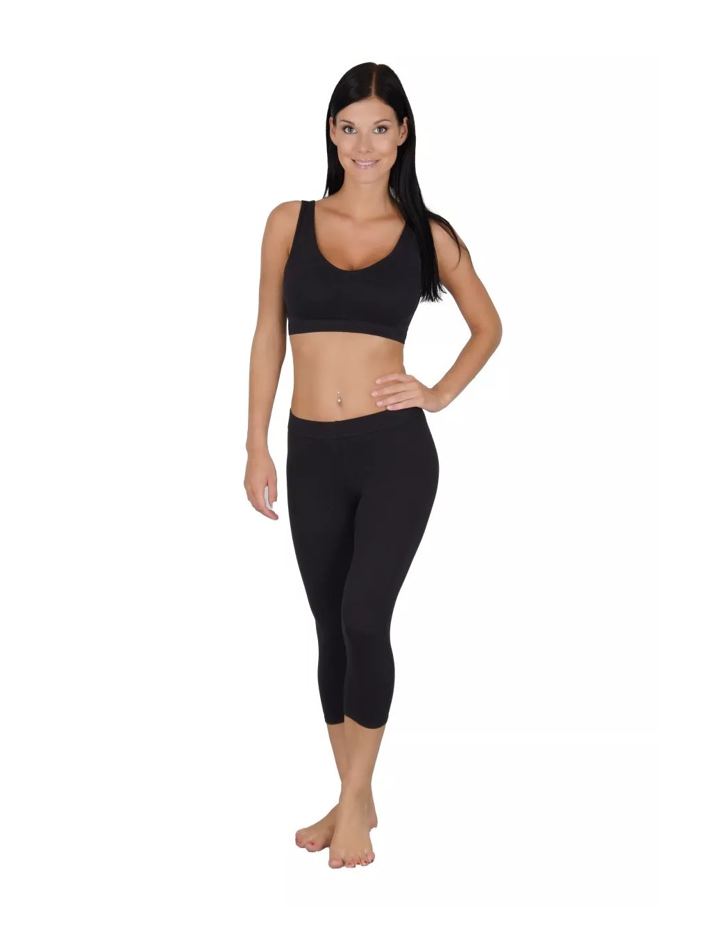 Dámské 3/4 legíny 414 Dzianel model 414 Dzianel (Barva/Velikost <img KodProduktu="340414H">černá / XXL/3XL)
