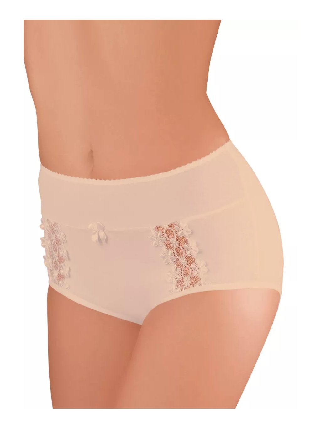 Dámské vyšší krajkové kalhotky BBL 005 Babell (Barva/Velikost <img KodProduktu="35005bH">tělová / 3XL/4XL)