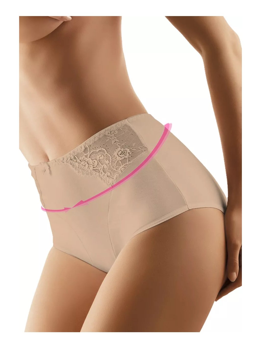 Dámské vyšší krajkové kalhotky BBL 054 Babell (Barva/Velikost <img KodProduktu="35054bH">tělová / XXL/3XL)