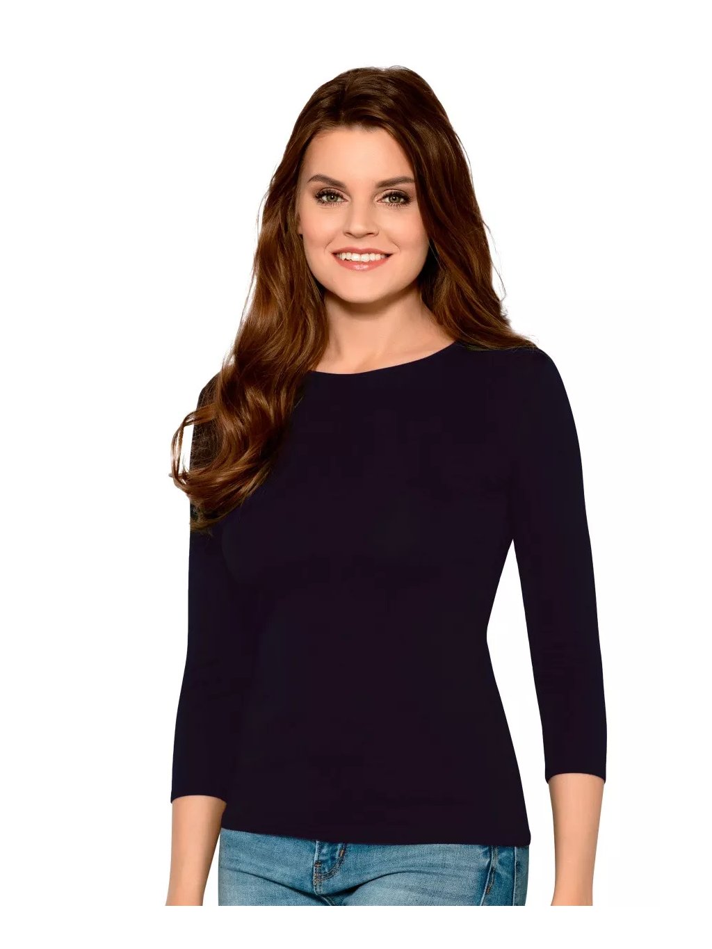 Dámská halenka Gwen s tříčtvrtečním rukávem Babell (Barva/Velikost <img KodProduktu="35147003H">mořská tmavá / XL/XXL)
