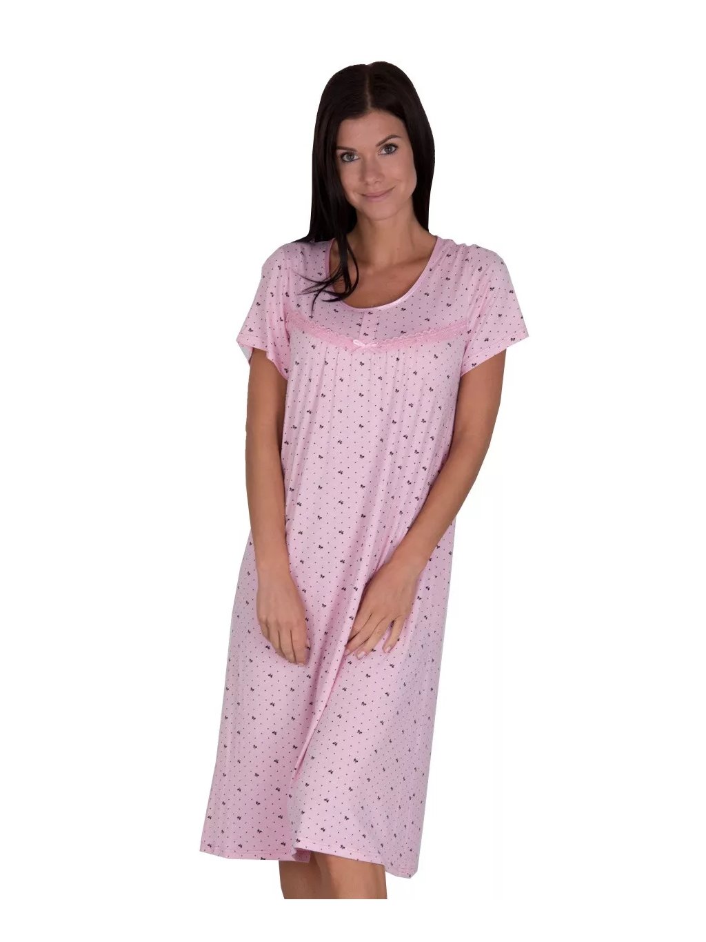 Dámská vzorovaná noční košile Juliette De Lafense (Barva/Velikost <img KodProduktu="39441H">šampaň / 5XL)
