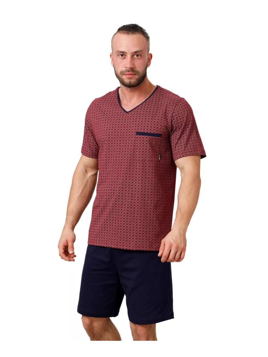 Pánské pyžamo Big Carl: Pohodlí a styl v jednom! (Barva/Velikost <img KodProduktu="40100202H">bordo (vínová) / XXL)