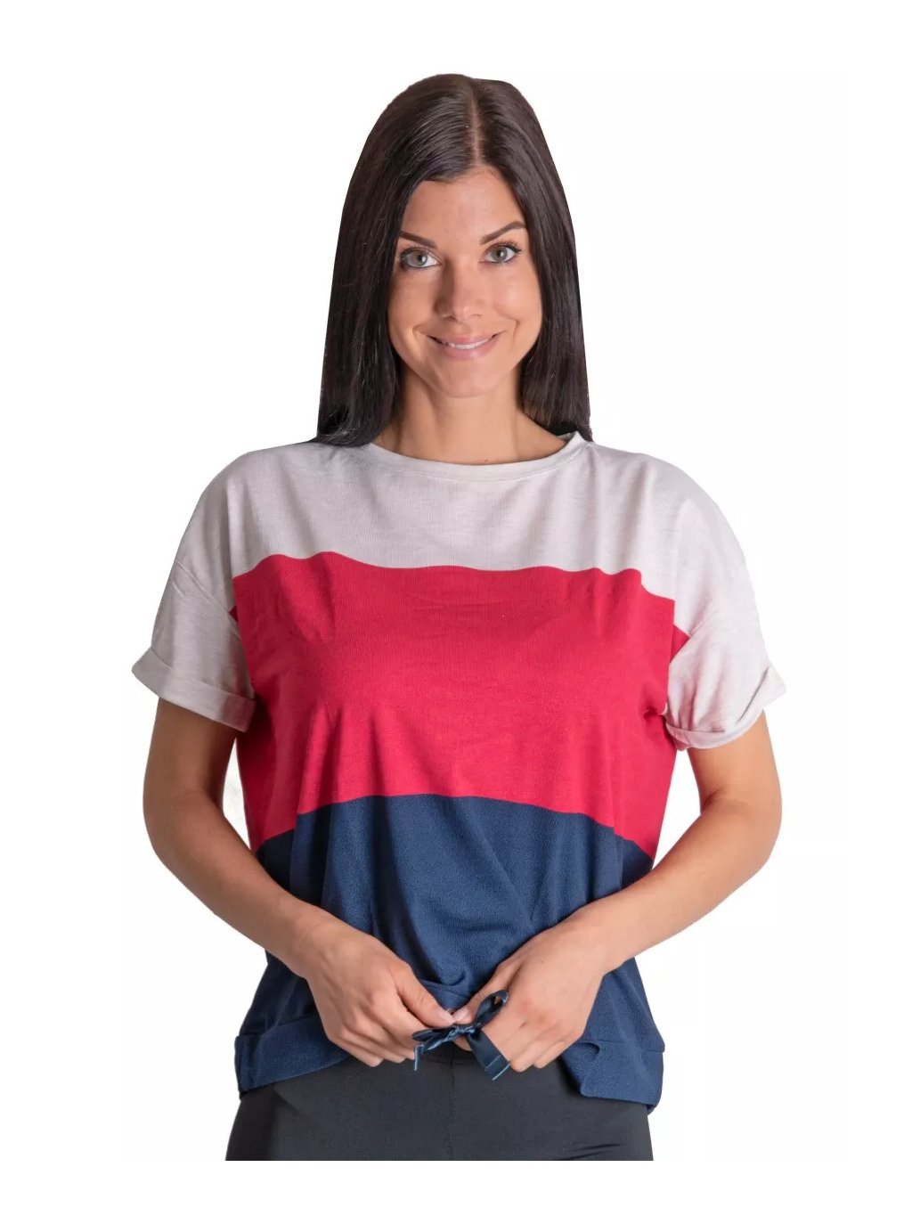 Dámská halenka s krátkým rukávem 1120k Hajdan (Barva/Velikost <img KodProduktu="111120kH">cappucino / XS/S)