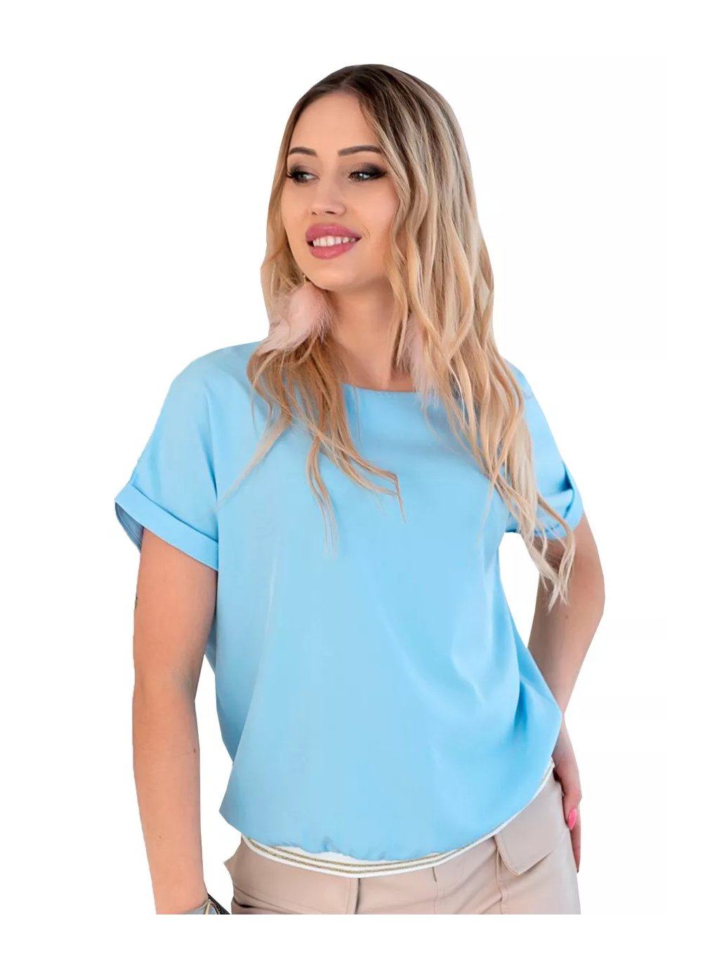 Dámská jednobarevná halenka 1177 Hajdan (Barva/Velikost <img KodProduktu="111177H">koral (coral) / XS/S)