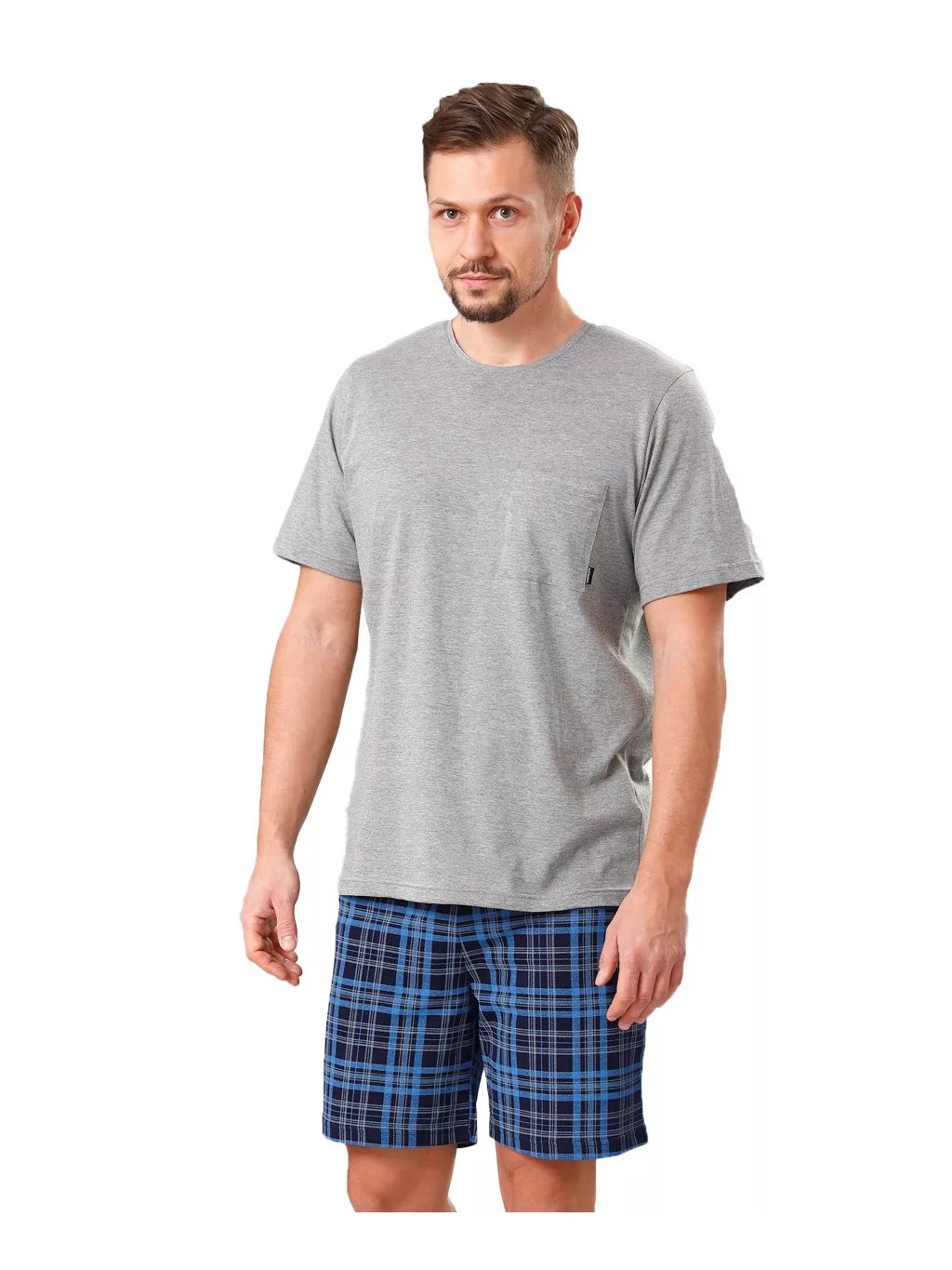 Pánské pyžamo Orest 1201/22: Stylové krátké kalhoty (Barva/Velikost <img KodProduktu="40120122H">šedá melír / M)