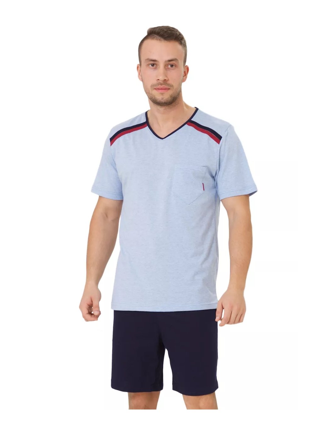 Pánské pyžamo Olo Big 327/03: Pohodlí a Styl (Barva/Velikost <img KodProduktu="4032703H">modrá světlá / 4XL)