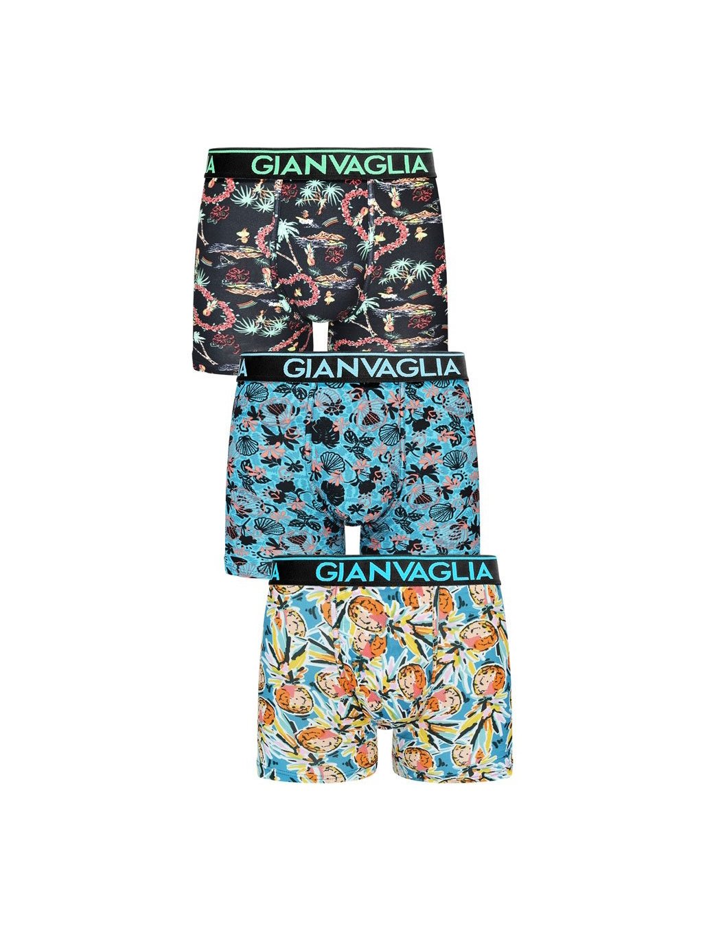 3-PACK Pánské boxerky Gianvaglia 5502 (Barva/Velikost <img KodProduktu="5502-GVG">Barevný mix viz foto / XL/XXL)