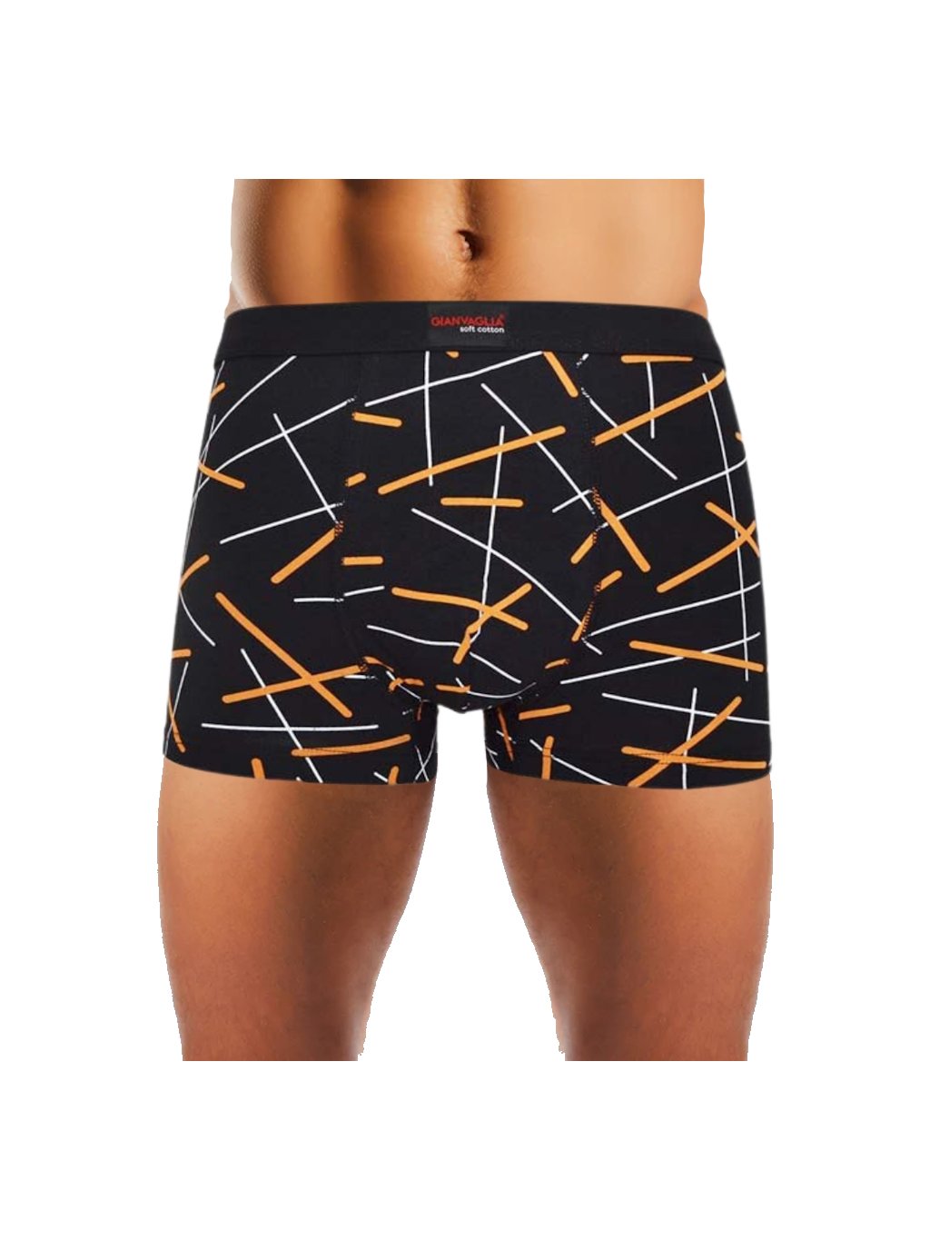 Pánské bavlněné boxerky Gianvaglia abstrakt 7005 (Barva/Velikost <img KodProduktu="7005-GVG">černá / S/M)