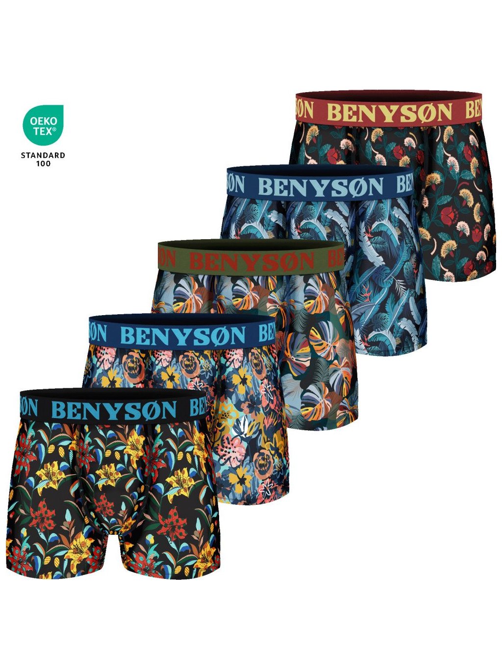 5-PACK Pánské barevné elastické boxerky 7122 (Barva/Velikost <img KodProduktu="7122-Holland">Barevný mix viz foto / S/M)