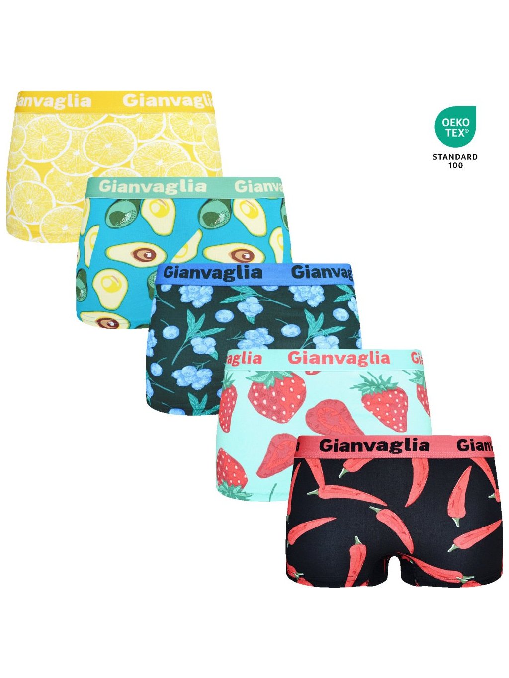 5-PACK Dámských nižších boxerek Ovoce 8804 (Barva/Velikost <img KodProduktu="8804-Holland">Mix vzorů viz foto / S/M)