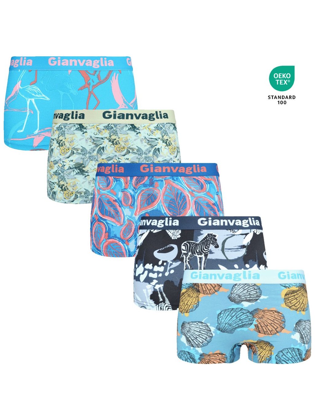 5-PACK Dámských nižších boxerek 8806 Gianvaglia (Barva/Velikost <img KodProduktu="8806-Holland">Mix barev viz foto / S/M)