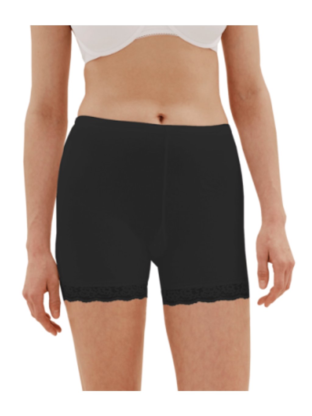Výhodné balení 5 kusů - Dámské vyšší bavlněné boxerky s krajkou 703-3K (Barva/Velikost <img KodProduktu="703-3K">bílá / XL/XXL)